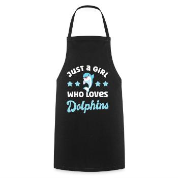 Dolphin Dolphin - Cooking Apron - black - Front - AI Model Male 185 dark (185cm)