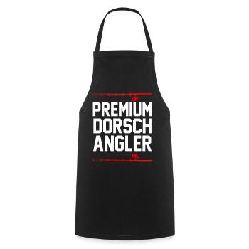 Angeln Dorsch Angler - Kochschürze - Schwarz - Vorne - AI Model Male 185 dark (185cm)