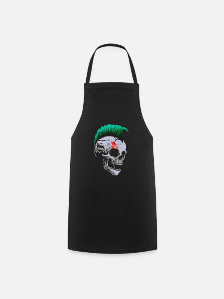 Punk Rock Skull Mohawk Heavy Metal Acid Rock - Kochschürze - Schwarz