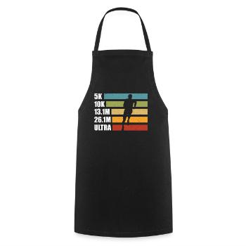 Ultra Running - Cooking Apron - black - Front - AI Model Male 185 dark (185cm)