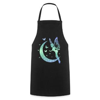 Glitter Fée Elfe Conte de Fées Dames Fille Cadeau - Tablier de cuisine - noir - Devant - AI Model Male 185 dark (185cm)