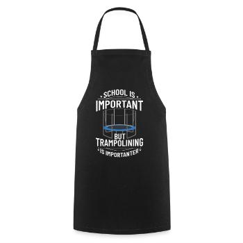 Trampolin Trampolinturnen Trampolinspringen - Kochschürze - Schwarz - Vorne - AI Model Male 185 dark (185cm)