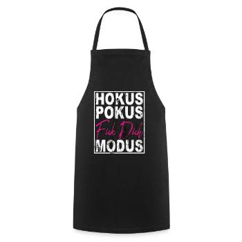 Hokus Pokus Fick Dich Modus - Kochschürze - Schwarz - Vorne - AI Model Male 185 dark (185cm)