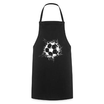 fußball icon Logo symbol Illustration explosion - Kochschürze - Schwarz - Vorne - AI Model Male 185 dark (185cm)