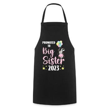 Promue grande sœur 2023 sœur - Tablier de cuisine - noir - Devant - AI Model Male 185 dark (185cm)