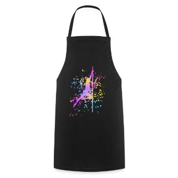 Pole Dance Fitness Color Splash Pole Dance - Cooking Apron - black - Front - AI Model Male 185 dark (185cm)