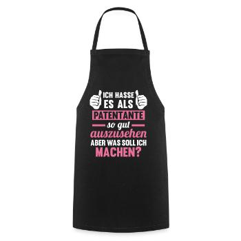 Patentante - Kochschürze - Schwarz - Vorne - AI Model Male 185 dark (185cm)