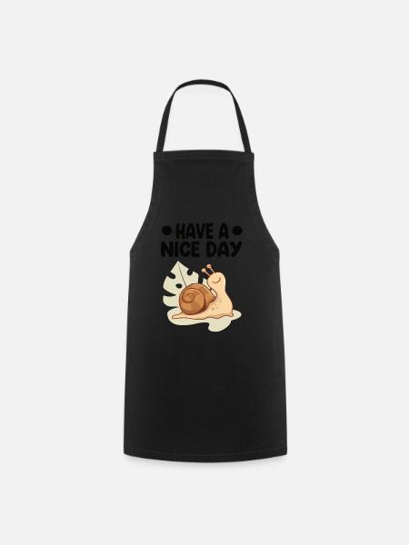 Schnecke - Kochschürze - Schwarz