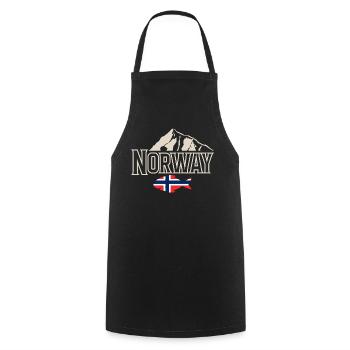 Norvège Pêche Pêcheur Pêcheur - Tablier de cuisine - noir - Devant - AI Model Male 185 dark (185cm)