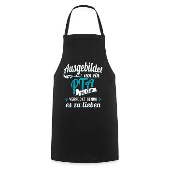 PTA Pharmazie Auszubildender Azubi Apotheke - Kochschürze - Schwarz - Vorne - AI Model Male 185 dark (185cm)