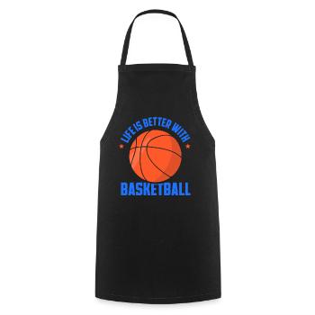 Life Is Better With Basketball - Kochschürze - Schwarz - Vorne - AI Model Male 185 dark (185cm)