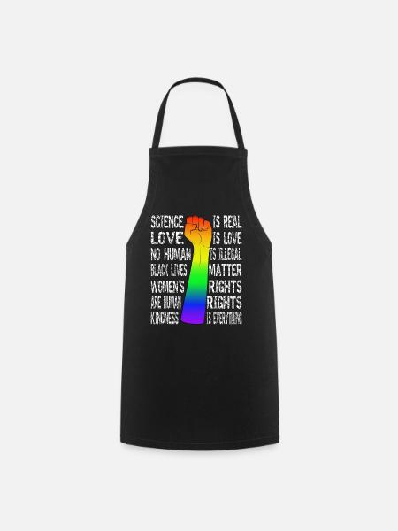 LA SCIENCE EST LA VRAIE BLACK LIVES MATTER LGBT PRIDE BLM - Tablier de cuisine - noir