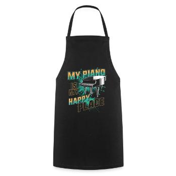 Piano Teacher Pianist My Piano Is - Cooking Apron - black - Front - AI Model Male 185 dark (185cm)