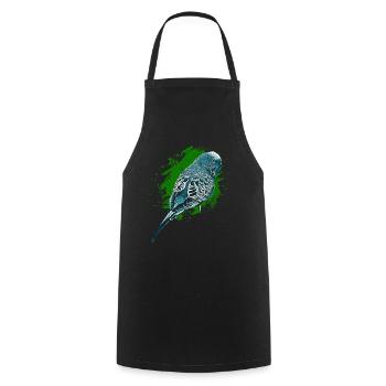 Perruche ondulée - Tablier de cuisine - noir - Devant - AI Model Male 185 dark (185cm)