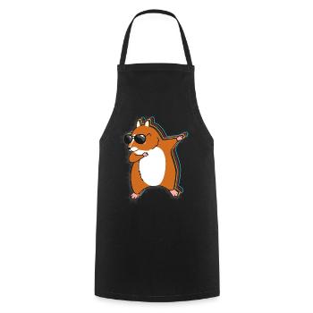 Hamster Dab - Cooking Apron - black - Front - AI Model Male 185 dark (185cm)