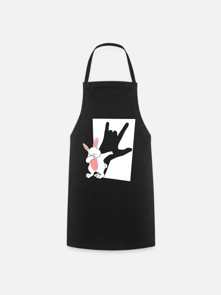 Rock n’Roll Lapin - Tablier de cuisine - noir