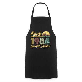 Mars 1984 Édition limitée - Tablier de cuisine - noir - Devant - AI Model Male 185 dark (185cm)