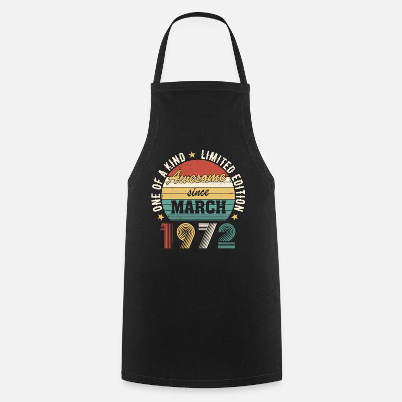 Génial depuis mars 1972 - Tablier de cuisine - noir