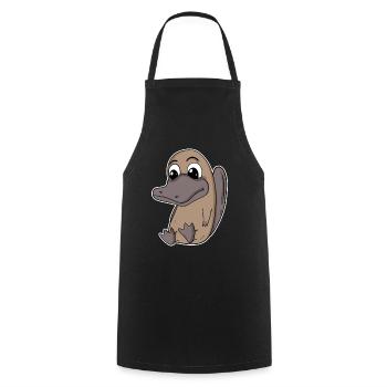 Schnabeltier - Kochschürze - Schwarz - Vorne - AI Model Male 185 dark (185cm)