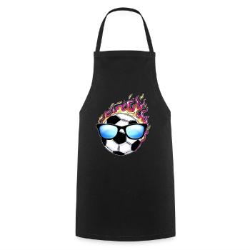 Football avec lunettes de soleil - Tablier de cuisine - noir - Devant - AI Model Male 185 dark (185cm)