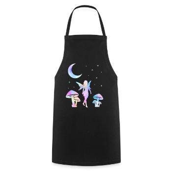 Fée Magique Elfe Conte de Fées Dames Fille Cadeau - Tablier de cuisine - noir - Devant - AI Model Male 185 dark (185cm)