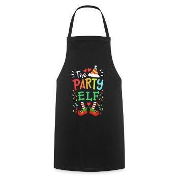 Party-Elf Elf Weihnachten - Kochschürze - Schwarz - Vorne - AI Model Male 185 dark (185cm)
