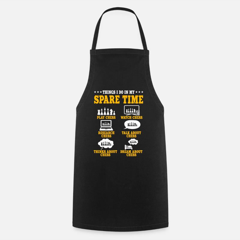Chess Gift - Cooking Apron - black