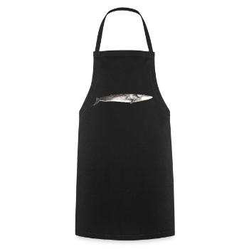 Fin whale Balaenoptera physalus - Cooking Apron - black - Front - AI Model Male 185 dark (185cm)