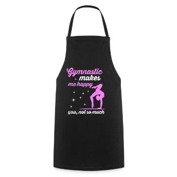 Gymnastique - Tablier de cuisine - noir - Devant - AI Model Male 185 dark (185cm)