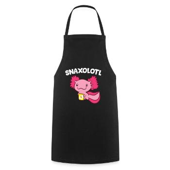 Axolotl Lover Snaxolotl Kawaii Axolotl Essen - Kochschürze - Schwarz - Vorne - AI Model Male 185 dark (185cm)