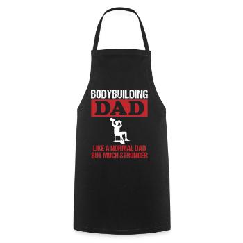 Musculation Papa Musculation Hommes Cadeau - Tablier de cuisine - noir - Devant - AI Model Male 185 dark (185cm)