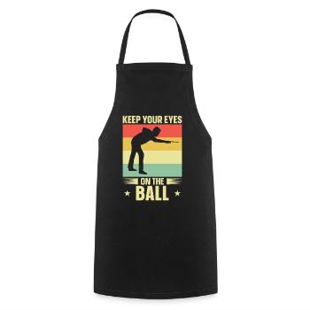 Billiards Pool Billiards Billiards Ball Billiards Cook 8Ball - Cooking Apron - black - Front - AI Model Male 185 dark (185cm)