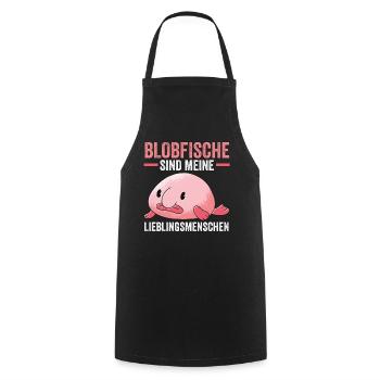 Blobfisch - Kochschürze - Schwarz - Vorne - AI Model Male 185 dark (185cm)