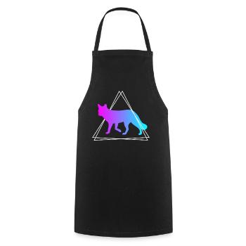 Fox Forest Animals Animal Lovers Cadeau rétro - Tablier de cuisine - noir - Devant - AI Model Male 185 dark (185cm)