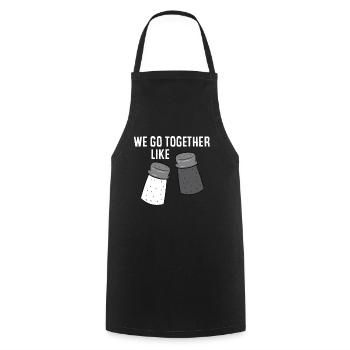Wir passen zusammen wie Pfeffer und Salz - Kochschürze - Schwarz - Vorne - AI Model Male 185 dark (185cm)