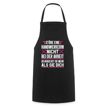 Störe eine Handwerkerin nicht Geschenkidee - Kochschürze - Schwarz - Vorne - AI Model Male 185 dark (185cm)