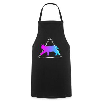 Luchs Retro Waldtiere Tierliebhaber Geschenk - Kochschürze - Schwarz - Vorne - AI Model Male 185 dark (185cm)