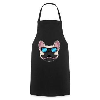Französische Bulldogge Sonnenbrille - Kochschürze - Schwarz - Vorne - AI Model Male 185 dark (185cm)