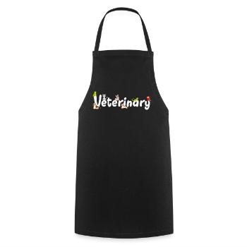 Veterinarian Veterinarian - Cooking Apron - black - Front - AI Model Male 185 dark (185cm)