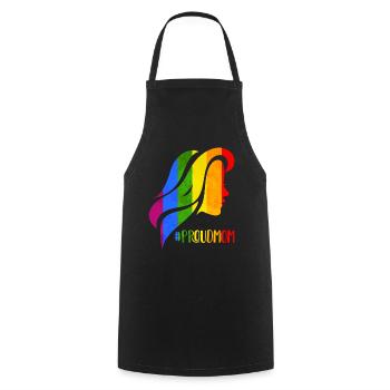 Fière maman LGBTQ - Tablier de cuisine - noir - Devant - AI Model Male 185 dark (185cm)