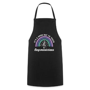 Music Teacher Music Teacher Gift - Cooking Apron - black - Front - AI Model Male 185 dark (185cm)