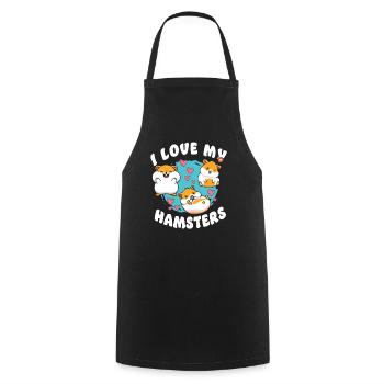 Hamster I Love My Hamsters Squad - Cooking Apron - black - Front - AI Model Male 185 dark (185cm)