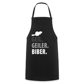 Biber - Kochschürze - Schwarz - Vorne - AI Model Male 185 dark (185cm)