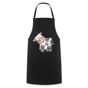 Square Cow I Cow Square Square - Cooking Apron - black - Front - AI Model Male 185 dark (185cm)