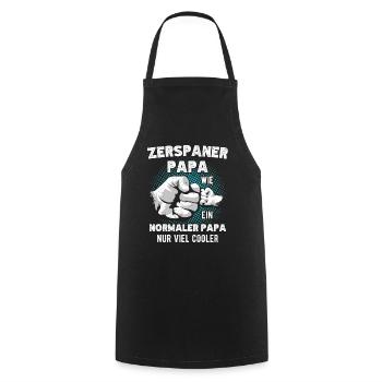 Zerspaner Papa Geschenk Vater Fräser Dreher - Kochschürze - Schwarz - Vorne - AI Model Male 185 dark (185cm)