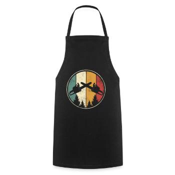 Chainsaw Lumberjack - Cooking Apron - black - Front - AI Model Male 185 dark (185cm)