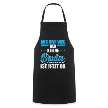 Kleiner Bruder Spruch - Kochschürze - Schwarz - Vorne - AI Model Male 185 dark (185cm)