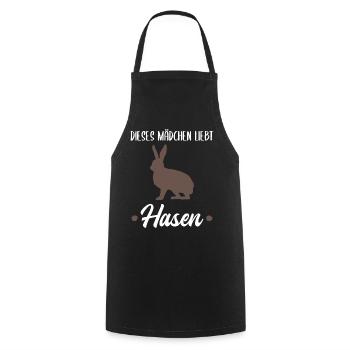Hase Waldtiere Tierliebhaber Mädchen Geschenk - Kochschürze - Schwarz - Vorne - AI Model Male 185 dark (185cm)