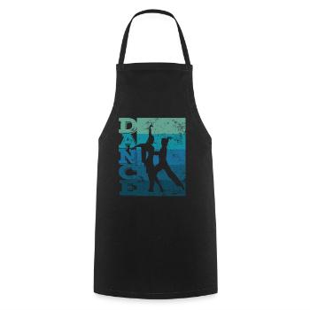 Latein Tanzen Paartanz Lateinamerikanisch Vintage - Kochschürze - Schwarz - Vorne - AI Model Male 185 dark (185cm)