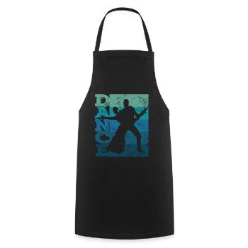 Paartanz Turniertanz Lateinamerikanisch Vintage - Kochschürze - Schwarz - Vorne - AI Model Male 185 dark (185cm)